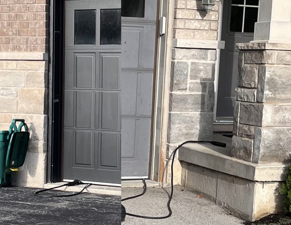 Local charging cables lying on driveways